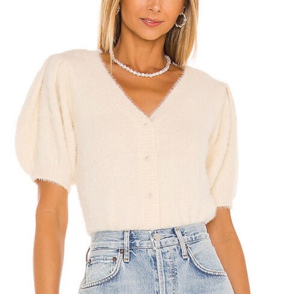 ASTR the Label sweater cardigan. Size small. Cream with pearl buttons.